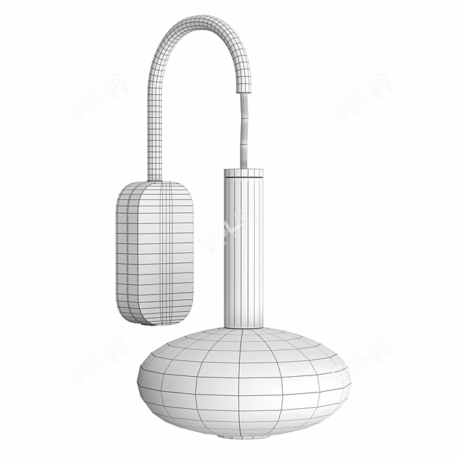 Modern Black Matte Wall Lampatron - 14.3x28.5cm 3D model image 2