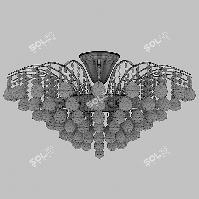 Elegant Crystal Chandelier 3D model image 3