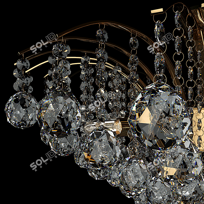 Elegant Crystal Chandelier 3D model image 5