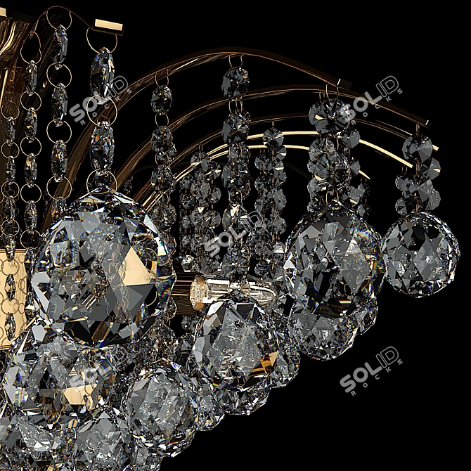 Elegant Crystal Chandelier 3D model image 8