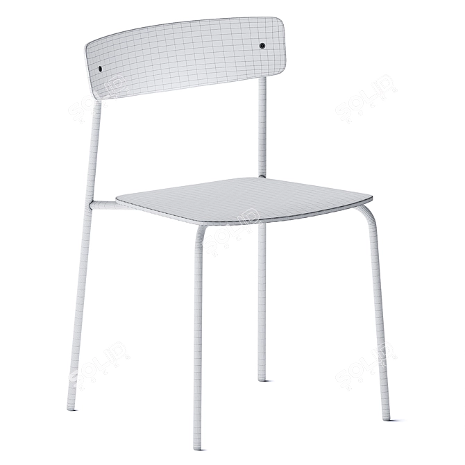 Sleek and Stylish Cross Chair 3D model image 3