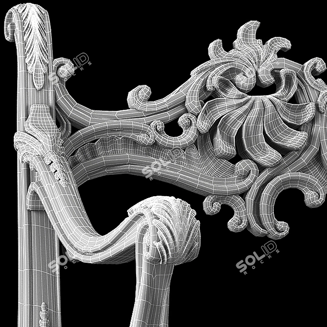 Elegant Venice Armchair - Comfy and Stylish 3D model image 4