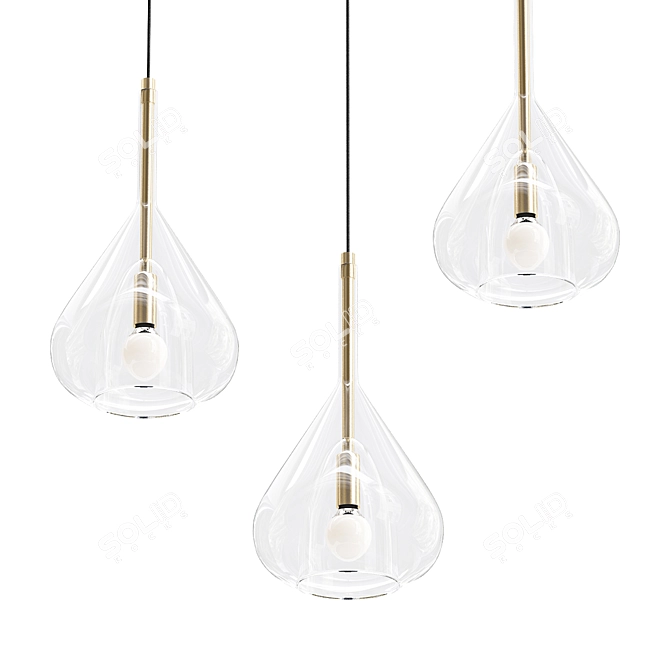 Sleek and Stylish Ellis Lamp 3D model image 1