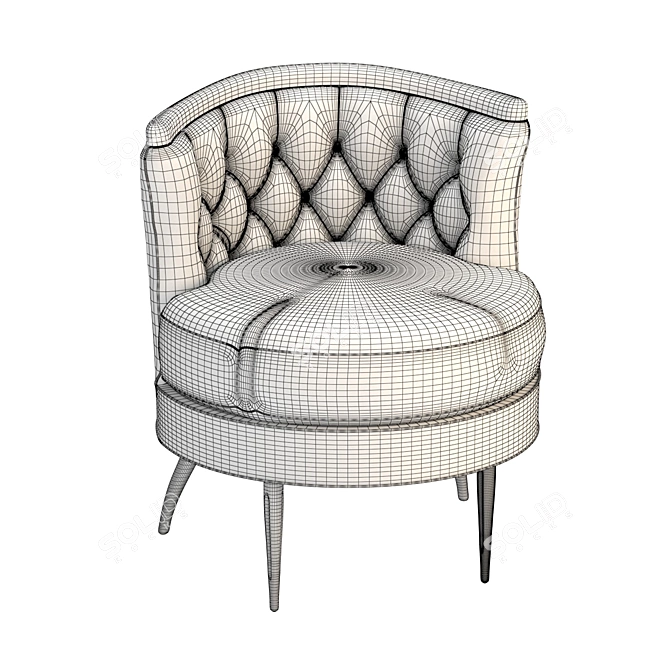 Modern Bixby Lounge Chair 3D model image 5