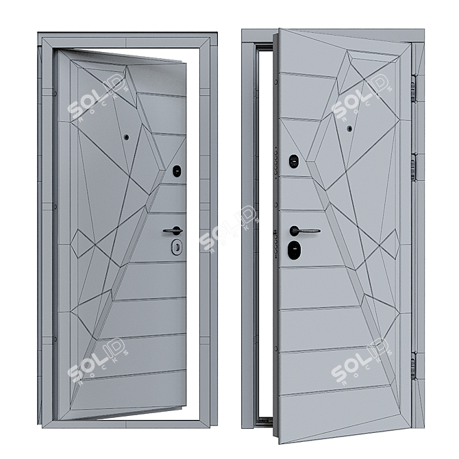 Steel Art "Iceberg" Entrance Door 3D model image 3