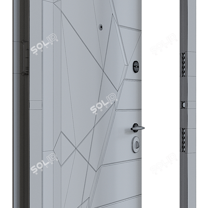 Steel Art "Iceberg" Entrance Door 3D model image 4