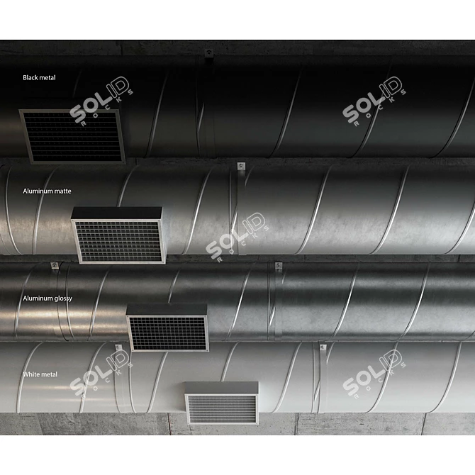 Complete Ventilation System Set 01 3D model image 3