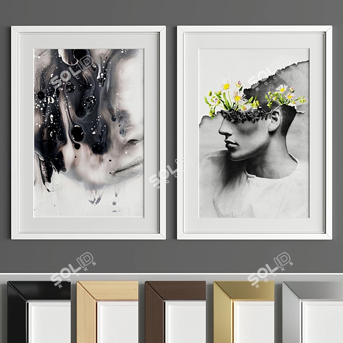 Sleek Art Frame A62 3D model image 2