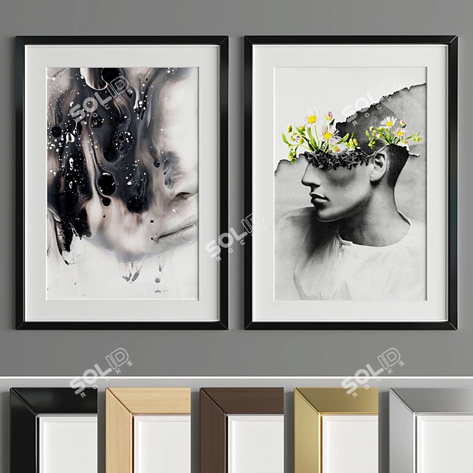 Sleek Art Frame A62 3D model image 3