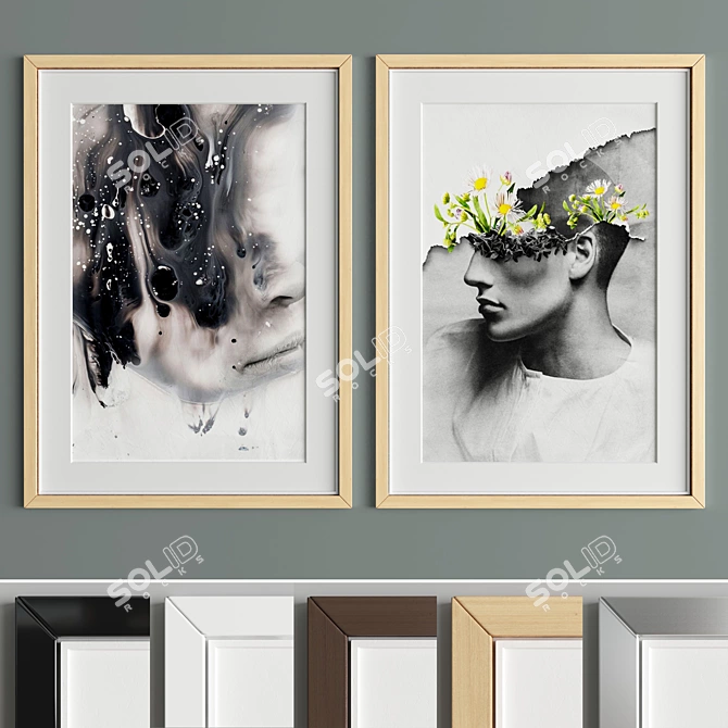 Sleek Art Frame A62 3D model image 4