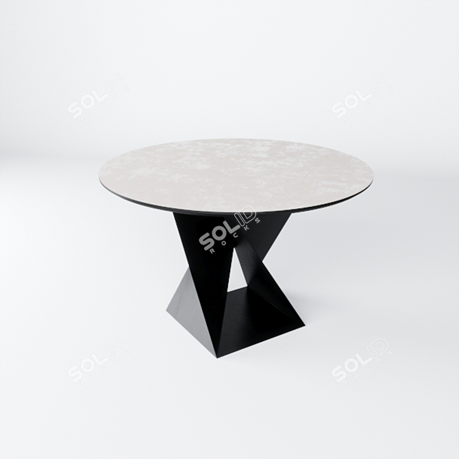 Stella Dining Table: Modernist Elegance 3D model image 2