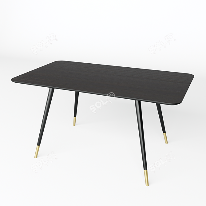 Modernist Smith Dining Table: Sleek & Stylish 3D model image 2