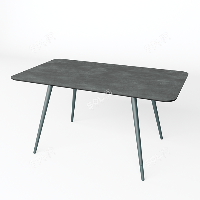 Modernist Smith Dining Table: Sleek & Stylish 3D model image 3