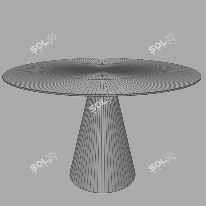  Scandinavian Style Round Dining Table 3D model image 2