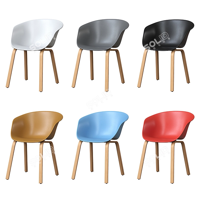Modern Designer Chair: HALE SOT 3D model image 2