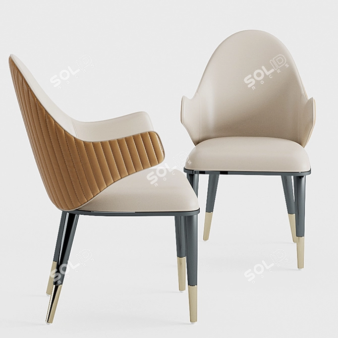 Diva Cb Chair: A Stylish Seating Solution 3D model image 2