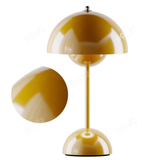 Modern Flowerpot VP9 Table Lamp by Verner Panton 3D model image 2