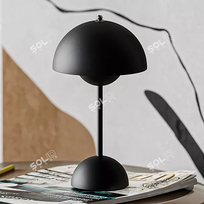 Modern Flowerpot VP9 Table Lamp by Verner Panton 3D model image 4