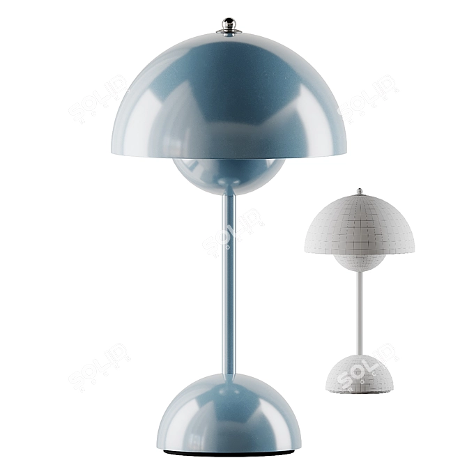 Modern Flowerpot VP9 Table Lamp by Verner Panton 3D model image 5