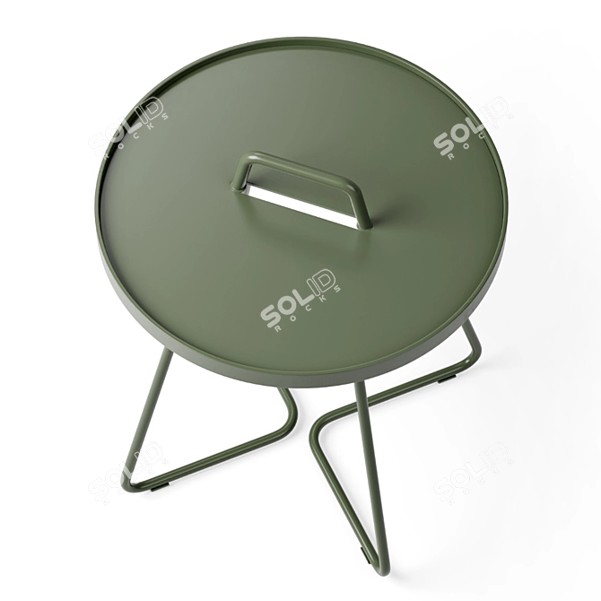 Portable Tray-Top Side Table 3D model image 4