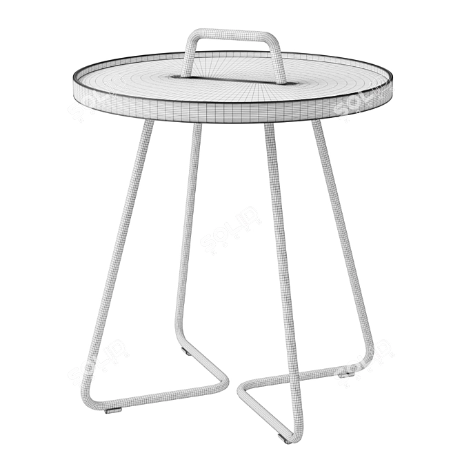 Portable Tray-Top Side Table 3D model image 5