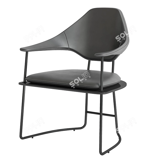 Relaxation Haven: Modern Leisure Chair 3D model image 2