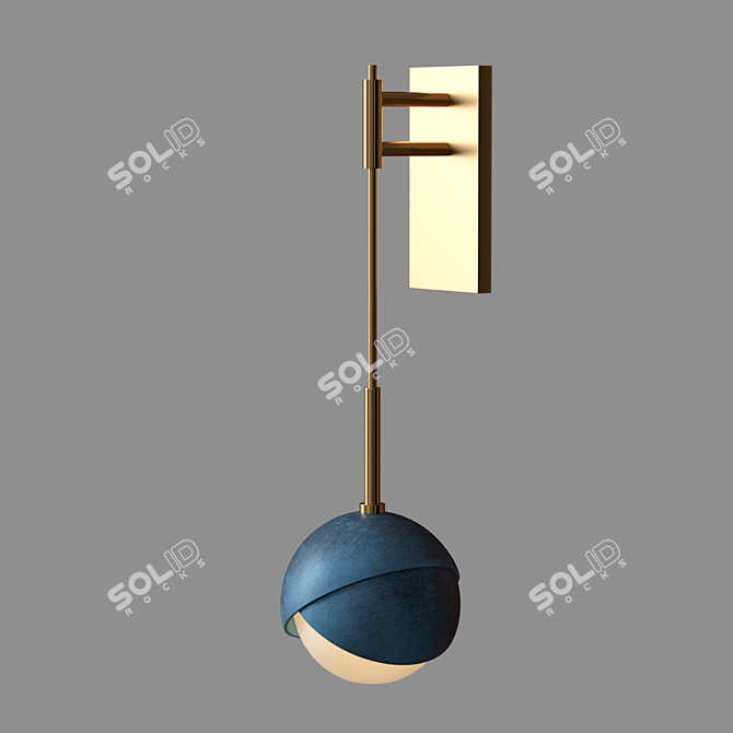 Industrial Chic Benedict Sconce 3D model image 2