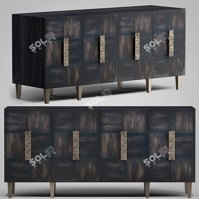 Elegant Neville Credenza: Timeless Melange 3D model image 1