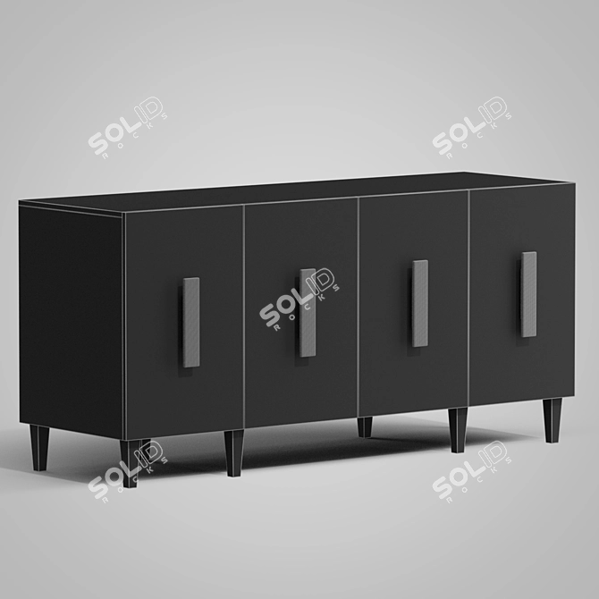 Elegant Neville Credenza: Timeless Melange 3D model image 4
