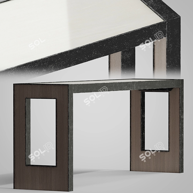 Elegant Melange Joni Console Table 3D model image 1