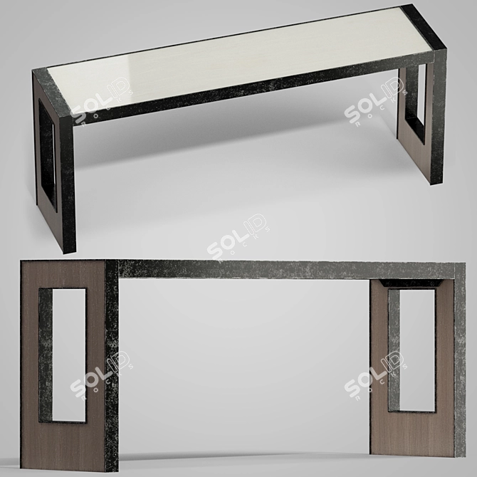 Elegant Melange Joni Console Table 3D model image 3