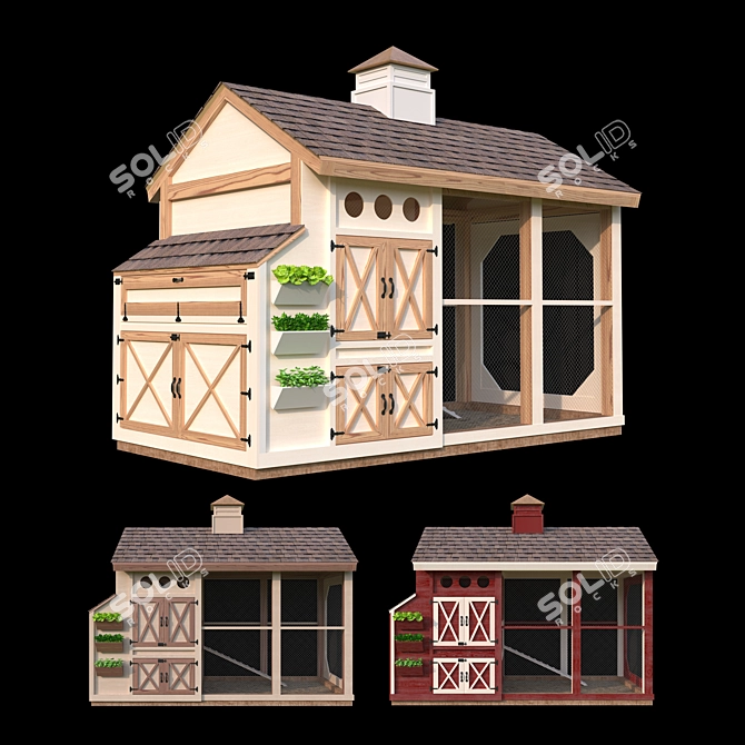 Bird Aviary: Spacious Shelter for Your Feathered Friends 3D model image 4