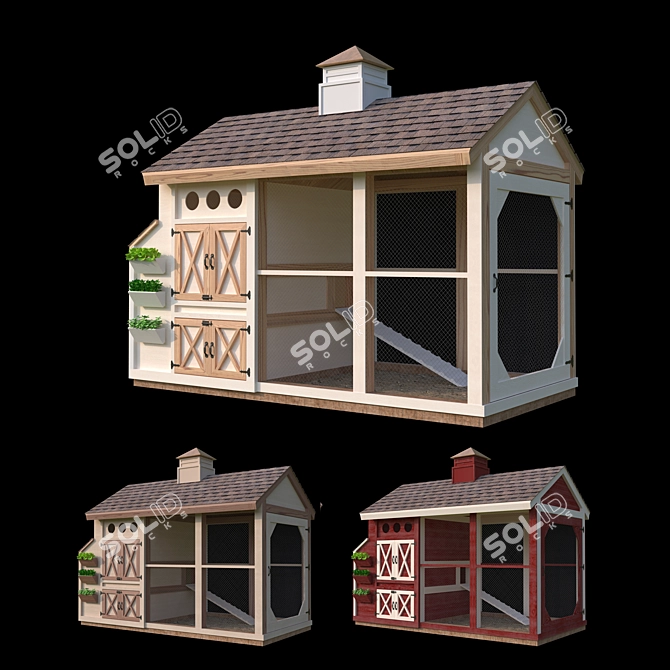 Bird Aviary: Spacious Shelter for Your Feathered Friends 3D model image 5