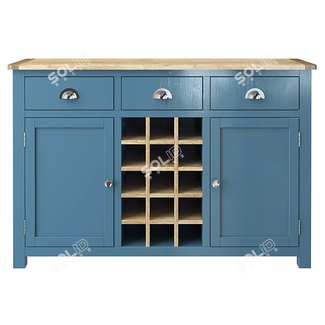 Jules Verne Wine Cabinet: Elegant Wine Storage Solution 3D model image 2