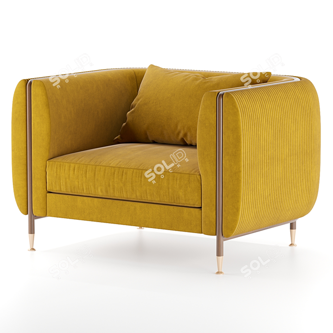 Modern Armchair: Sleek and Stylish 3D model image 1