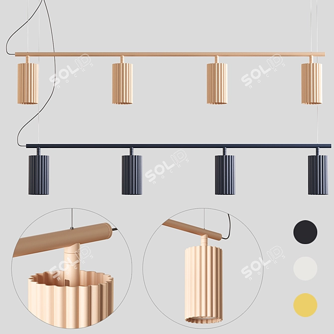 Modern Scandinavian Pendant Lights 3D model image 1