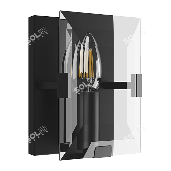 Modern Novara Lightstar Wall Sconce 3D model image 2