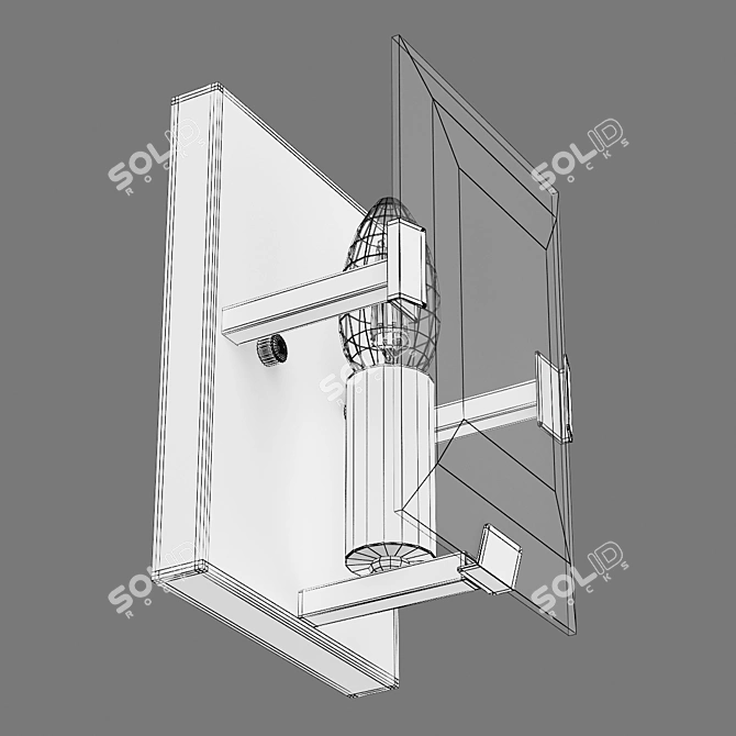 Modern Novara Lightstar Wall Sconce 3D model image 4