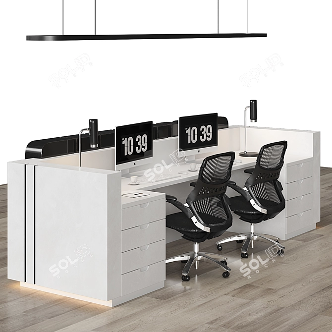 Sleek Modern Counter 2015 3D model image 1