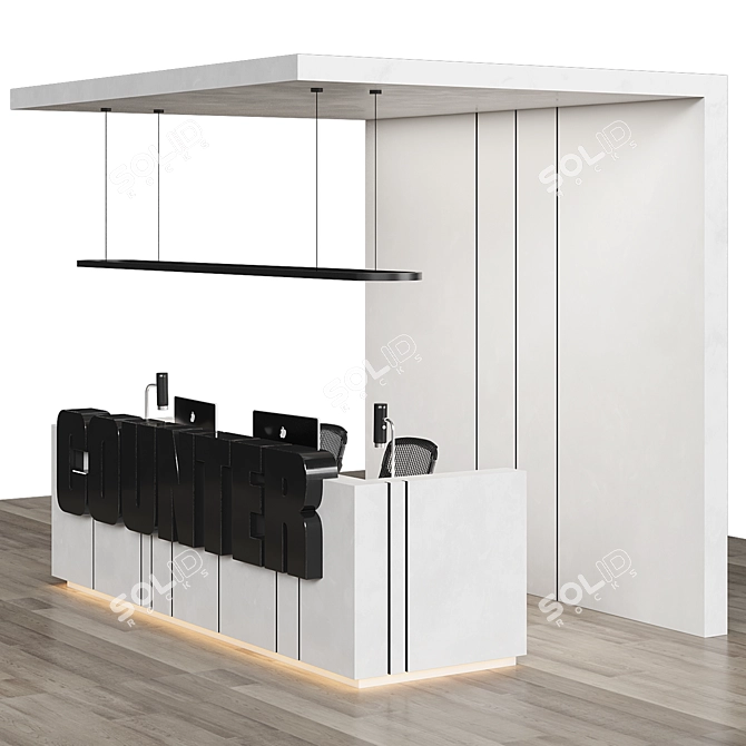 Sleek Modern Counter 2015 3D model image 3