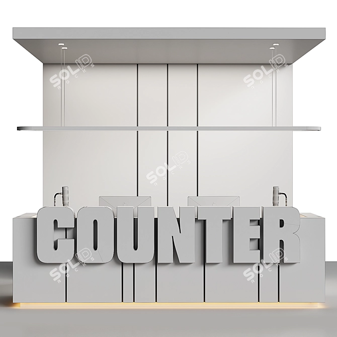 Sleek Modern Counter 2015 3D model image 5