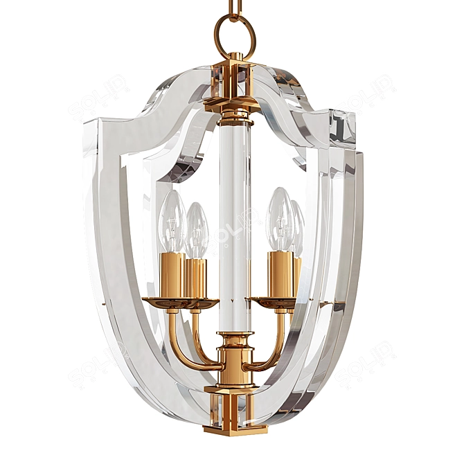 Elegant Arietta Chandelier 3D model image 1