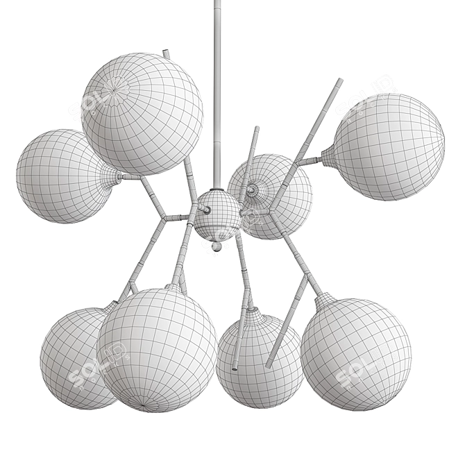 Elegant Polares Chandelier 3D model image 2