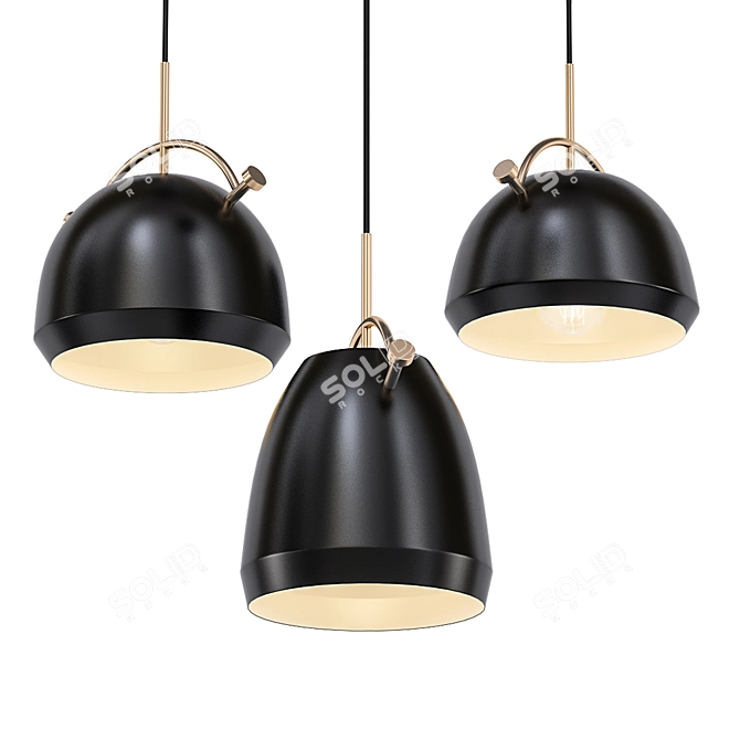 Scandinavian-style Ceiling Pendant 3D model image 1