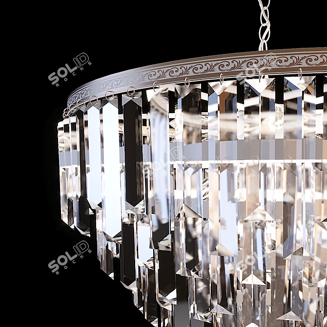 Crystal 12-Light Chandelier, 60cm Diameter 3D model image 2