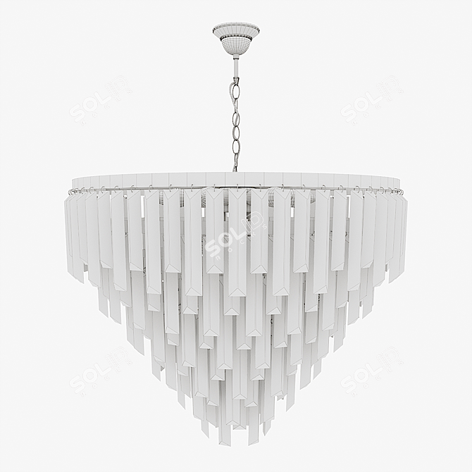 Crystal 12-Light Chandelier, 60cm Diameter 3D model image 3