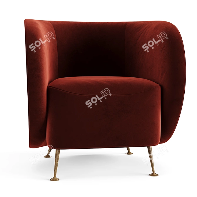 Elegant Italian Chair: Giulio Marelli 3D model image 2