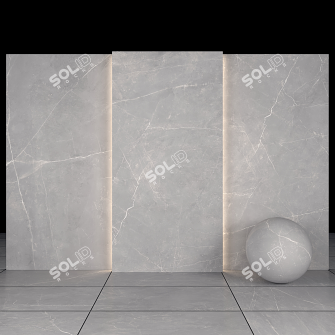 Elegant Sterlina Gray Marble: 8 Textures & Multiple Sizes 3D model image 2