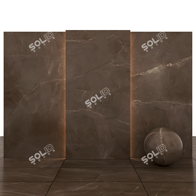 Punica Brown Marble: Elegant Texture for Versatile Designs 3D model image 2