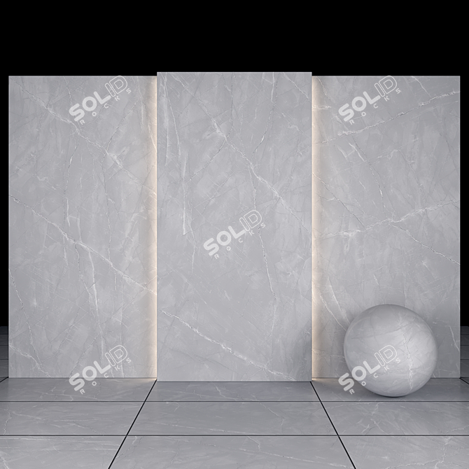 Elegant Melody Bianco Marble: Luxurious Textures & Versatile Tiles 3D model image 1